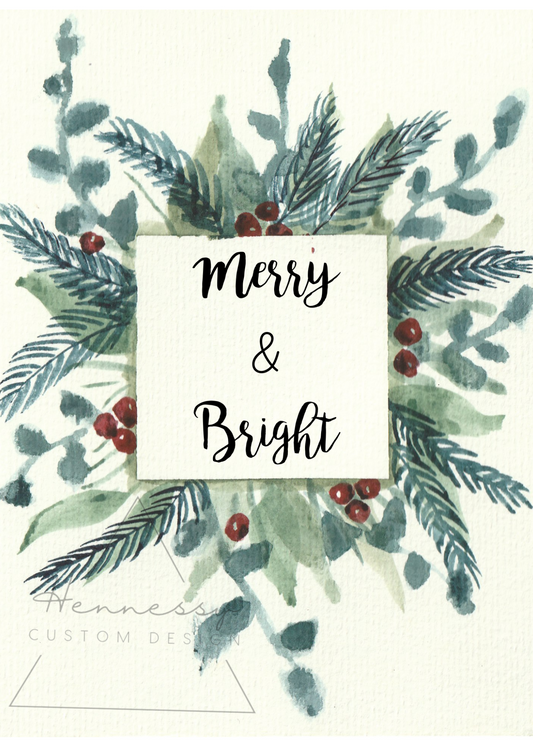 Merry & Bright Holiday card